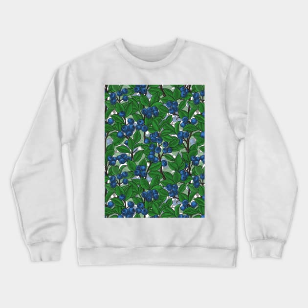 Blueberry on white Crewneck Sweatshirt by katerinamk